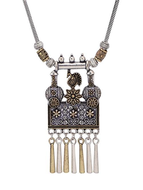 silver metal chain necklace - 15810335 - Very Small Image - 1