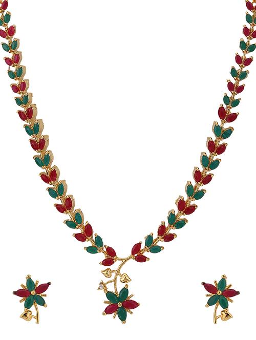 multi colored metal necklaces and earring - 15811589 - Very Small Image - 1