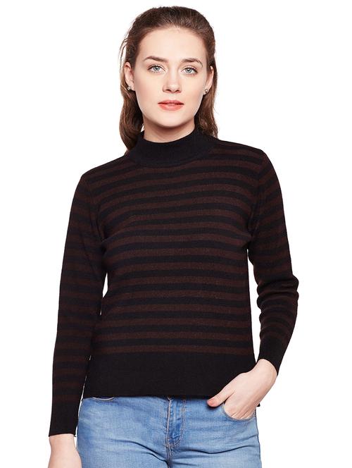 striped turtle neck pullover - 15811669 - Very Small Image - 1