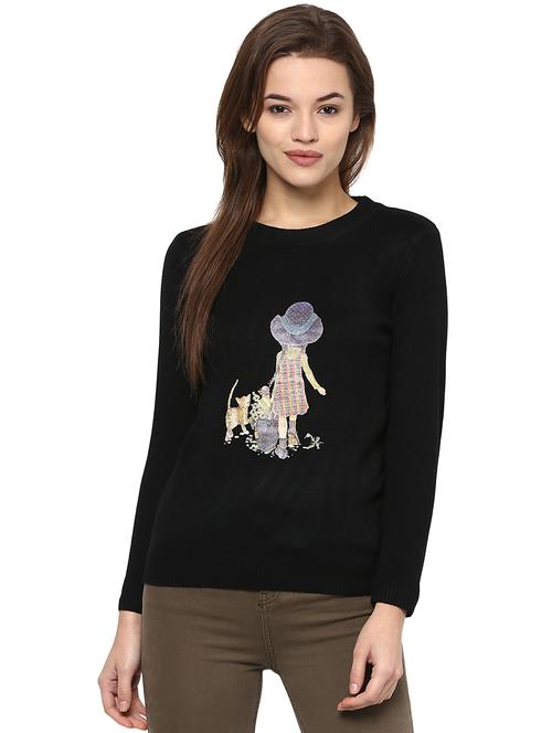 ink black graphic print top - 15811702 - Very Small Image - 1