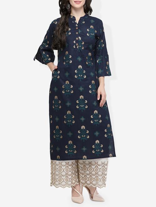 floral printed a-line kurta - 15812100 - Very Small Image - 1