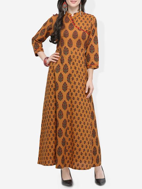 floral printed a-line kurta - 15812108 - Very Small Image - 1