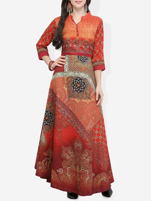 printed a-line kurta - 15812117 - Very Small Image - 1