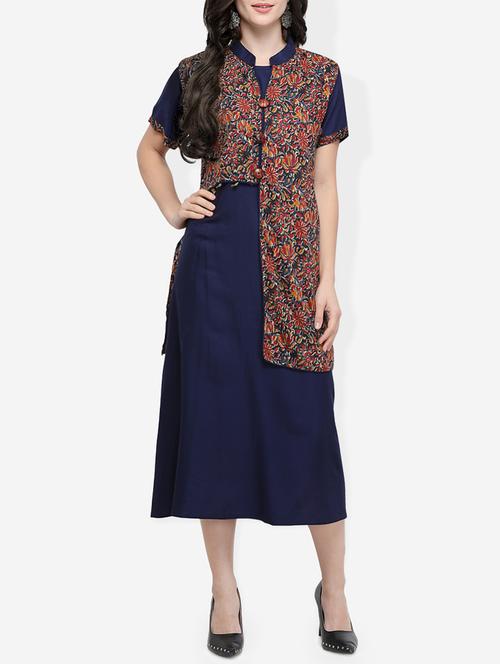floral printed a-line kurta - 15812124 - Very Small Image - 1