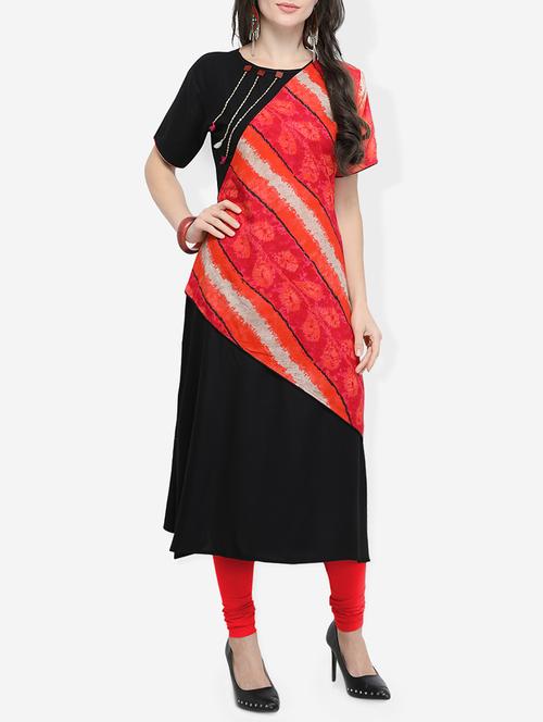 geometric printed a-line kurta - 15812131 - Very Small Image - 1