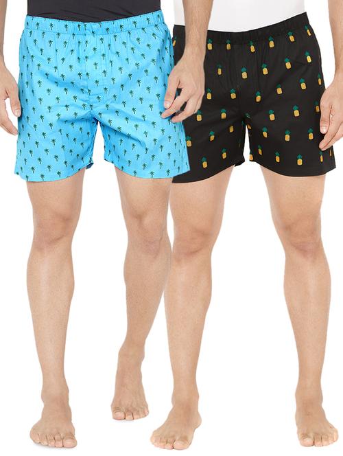 multi colored cotton boxer - 15812936 - Very Small Image - 1