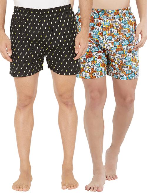 multi colored cotton boxer - 15813002 - Very Small Image - 1