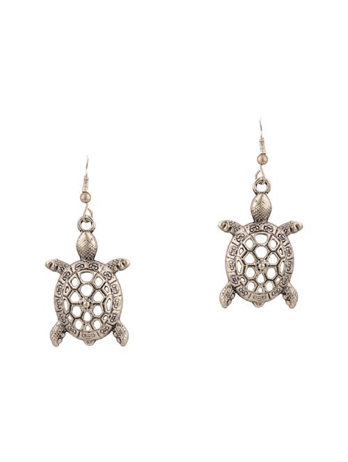silver metal drop earring - 15814705 - Very Small Image - 1