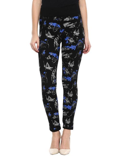 abstract print woolen leggings - 15814885 - Very Small Image - 1