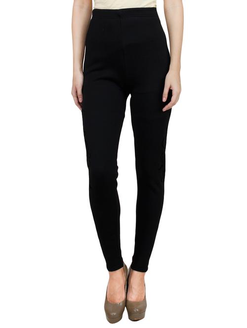 high-rise woolen printed leggings - 15814900 - Very Small Image - 1