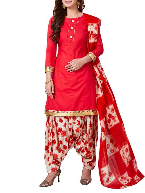 floral printed unstitched salwar suit - 15814950 - Very Small Image - 1