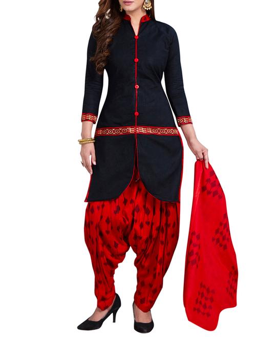 printed unstitched salwar suit - 15814955 - Very Small Image - 1