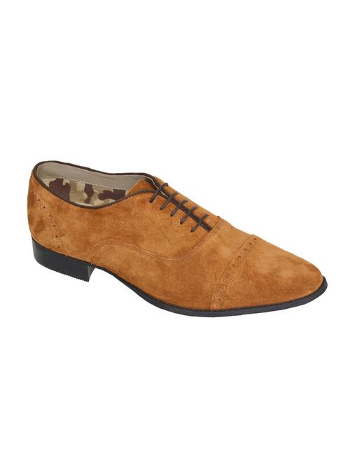 tan leather laceup oxfords - 15815043 - Very Small Image - 1