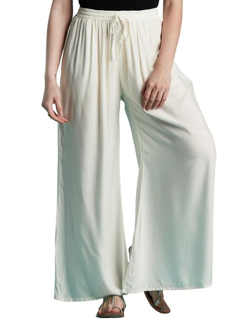 drawstring waist flared palazzo - 15815588 - Very Small Image - 1
