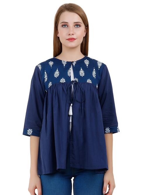 tassel tie-up gathered detail top - 15815629 - Very Small Image - 1