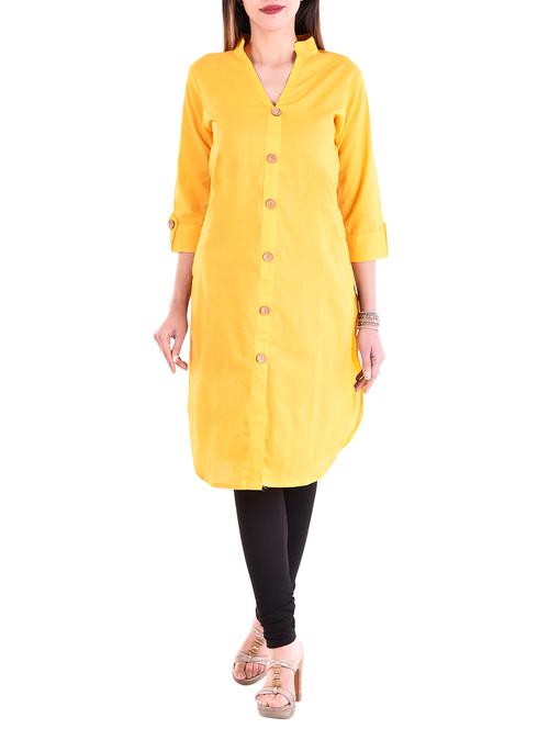 solid a-line kurta - 15815675 - Very Small Image - 1
