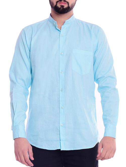 light blue solid casual shirt - 15815717 - Very Small Image - 1