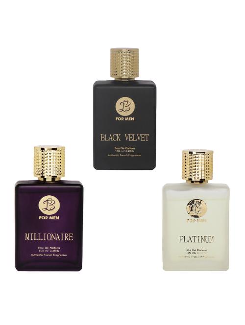 lyla blanc set of 3 edt (black velvet + millionaire + platinum) - 15815996 - Very Small Image - 1