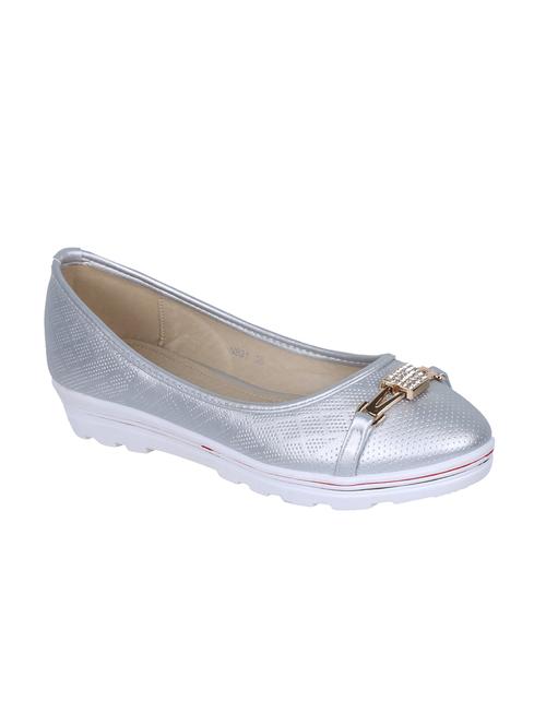 silver slip on ballerinas - 15817154 - Very Small Image - 1