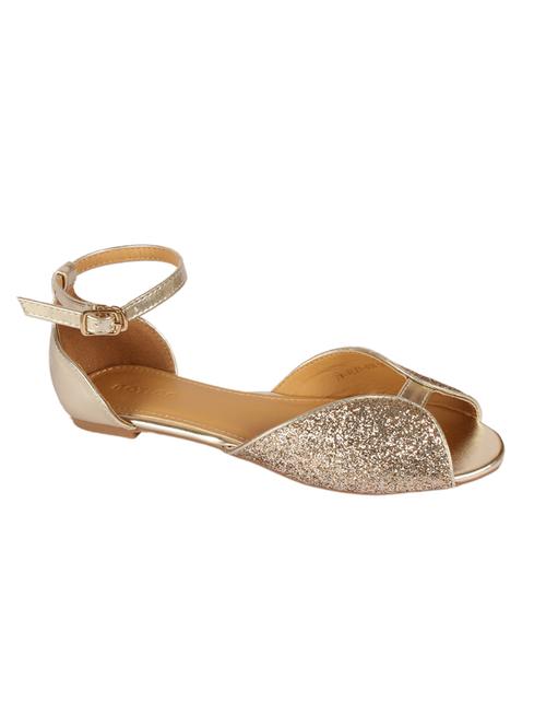 gold ankle strap sandals - 15817177 - Very Small Image - 1