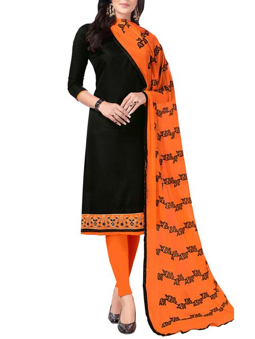 embroidered unstitched churidaar suit - 15817299 - Very Small Image - 1