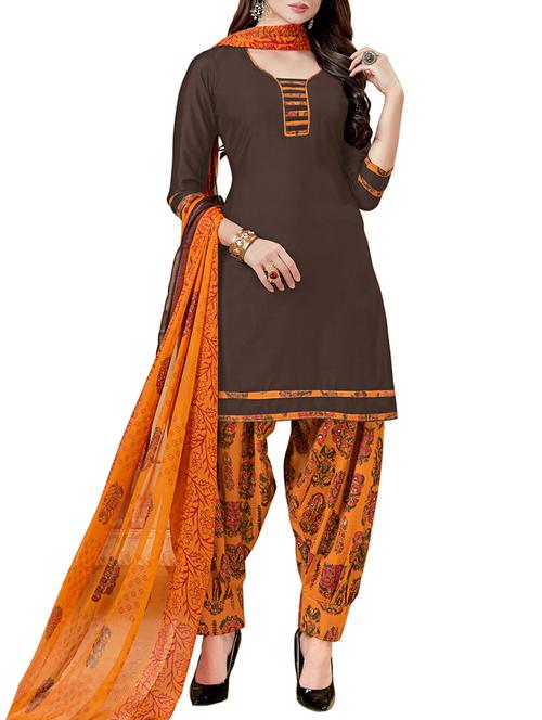 floral print unstitched suit - 15817333 - Very Small Image - 1