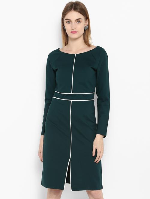 contrast piping detail sheath dress - 15817392 - Very Small Image - 1
