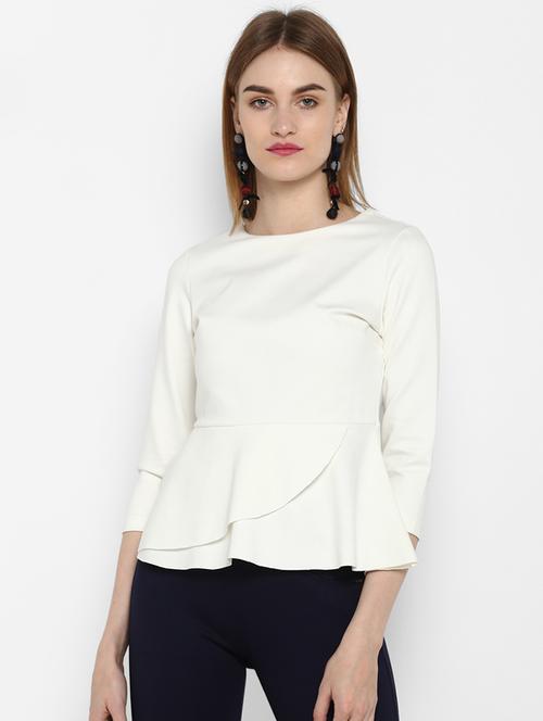overlap detail peplum top - 15817396 - Very Small Image - 1