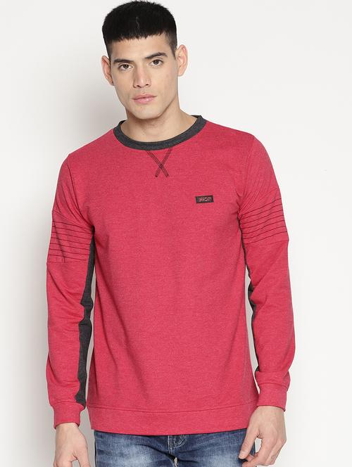 red cotton sweatshirt - 15817550 - Very Small Image - 1