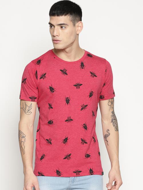 red all over print t-shirt - 15817565 - Very Small Image - 1