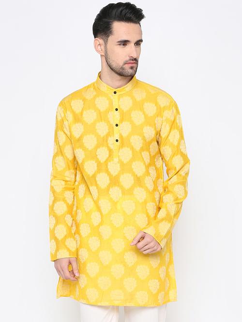 yellow printed kurta - 15817730 - Very Small Image - 1