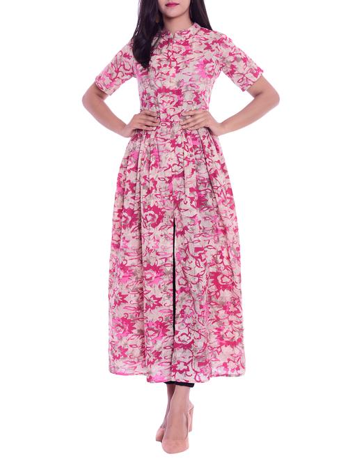 high slit flared kurta - 15817840 - Very Small Image - 1