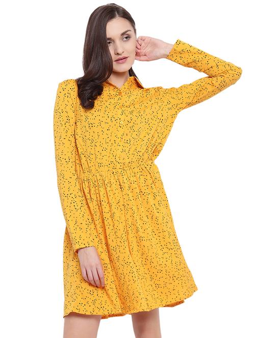 long sleeved blouson dress - 15818439 - Very Small Image - 1
