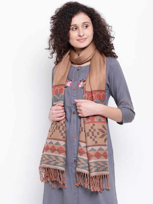fringe detail viscose stole - 15819053 - Very Small Image - 1