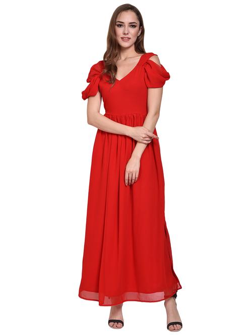 cold shoulder high slit dress - 15819245 - Very Small Image - 1