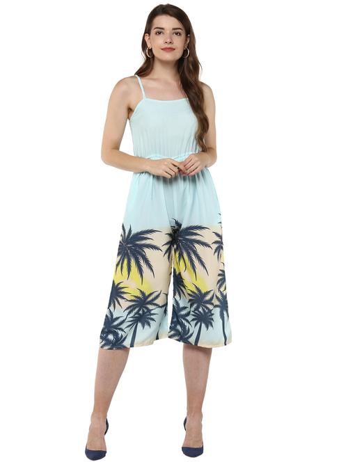 elasticated waist tropical jumpsuit - 15822321 - Very Small Image - 1