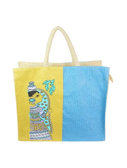 multi colored jute regular shopping bag - 15822387 - Very Small Image - 1