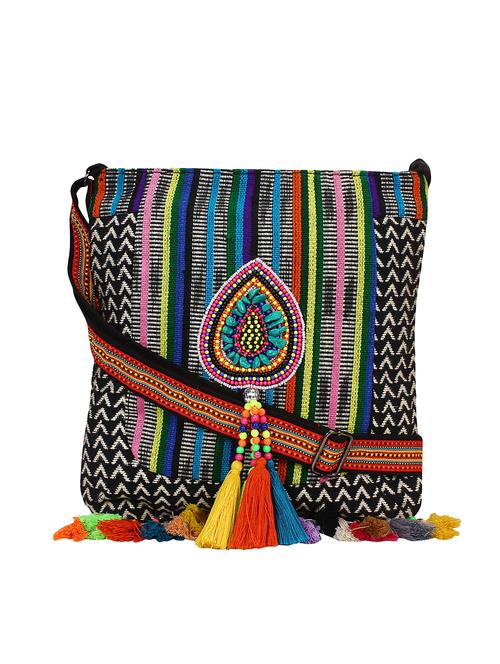 multi colored canvas sling bag - 15822465 - Very Small Image - 1