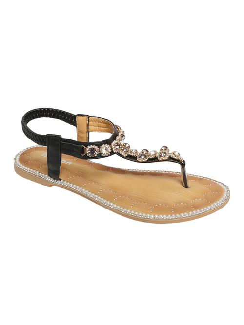 black t-strap sandals - 15822585 - Very Small Image - 1