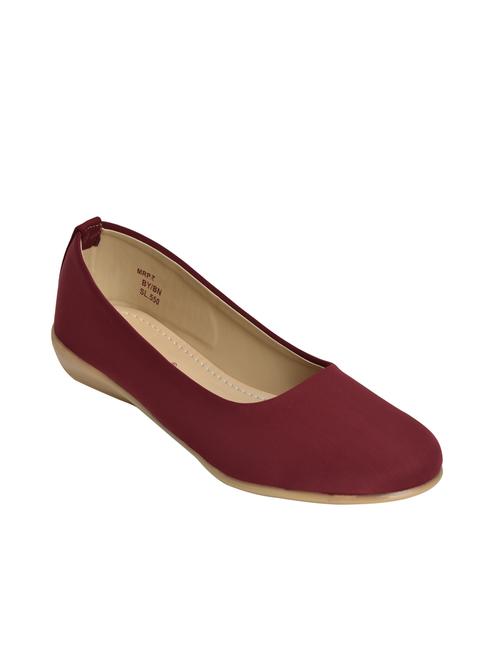 maroon slip on ballerinas - 15824116 - Very Small Image - 1