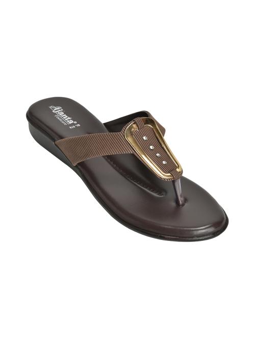 brown toe separator slippers - 15824150 - Very Small Image - 1