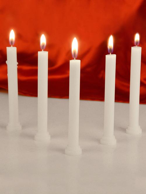 festival decorative pillar wax candles by rajrang pack of 10 - 15825080 - Very Small Image - 1