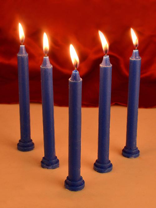 festival decorative pillar wax candles by rajrang pack of 10 - 15825083 - Very Small Image - 1