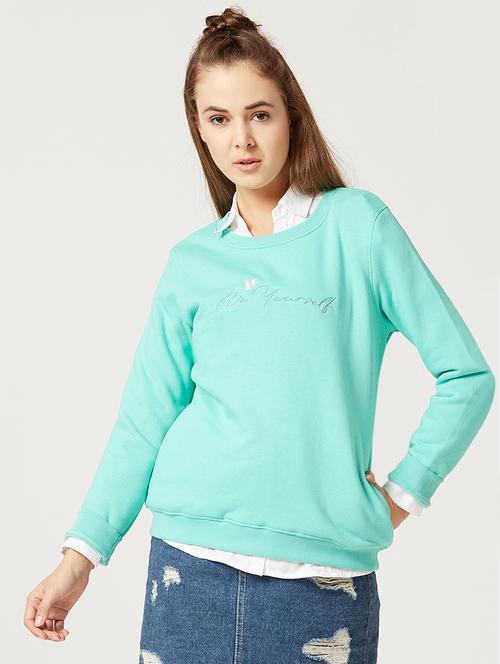 embroidered slogan sweatshirt - 15826309 - Very Small Image - 1