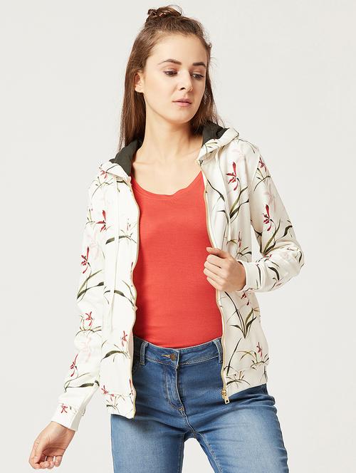 floral zip up hooded sweatshirt - 15826314 - Very Small Image - 1