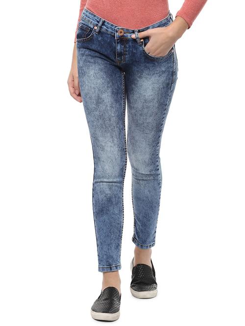 acid washed mid rise jeans - 15826693 - Very Small Image - 1