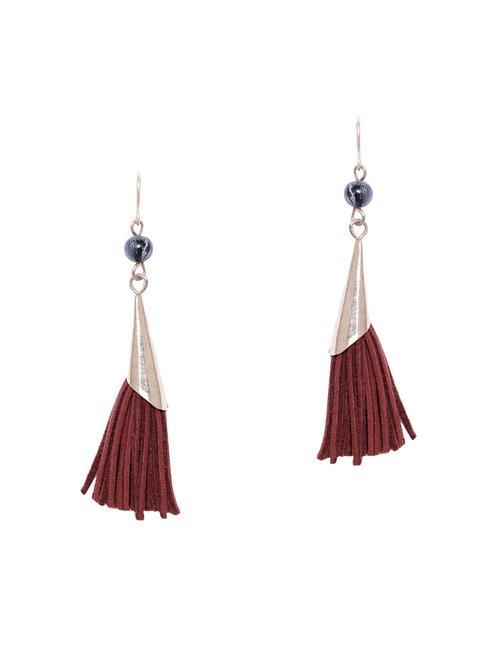 red gold plated drop earring - 15826857 - Very Small Image - 1