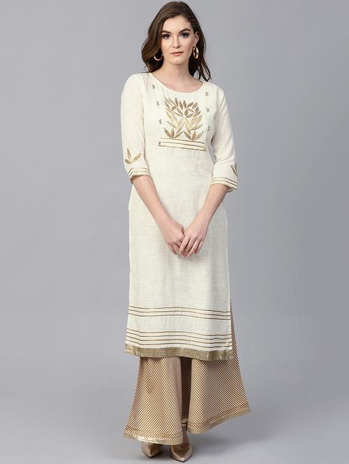 embroidered straight kurta - 15826933 - Very Small Image - 1