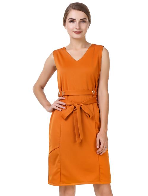 tie up waist sheath dress - 15827675 - Very Small Image - 1