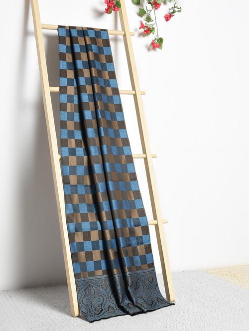 checkered wool shawl - 15827752 - Very Small Image - 1